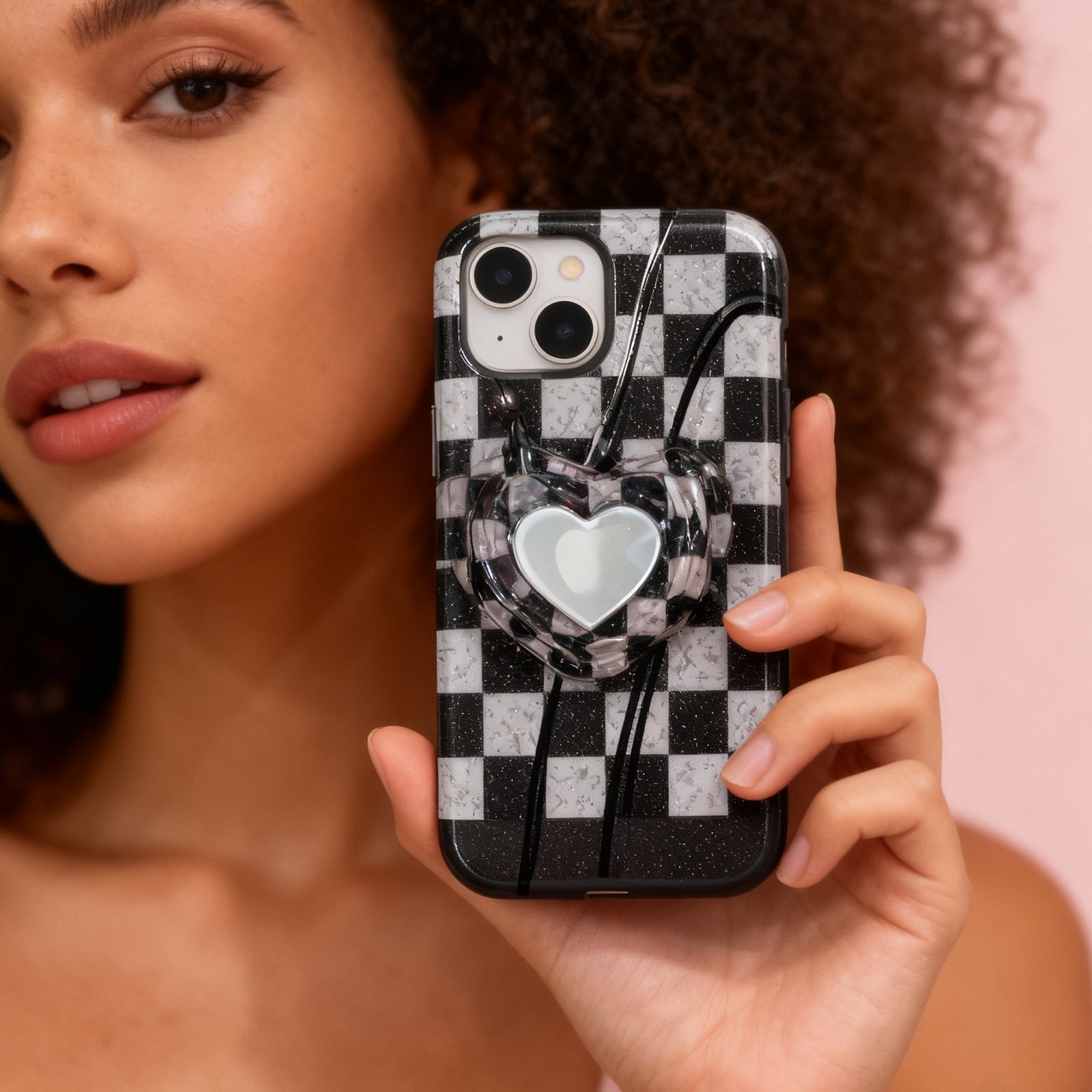 IPhone13Pro  Plaid Phone Case-3489,Single, Random Color