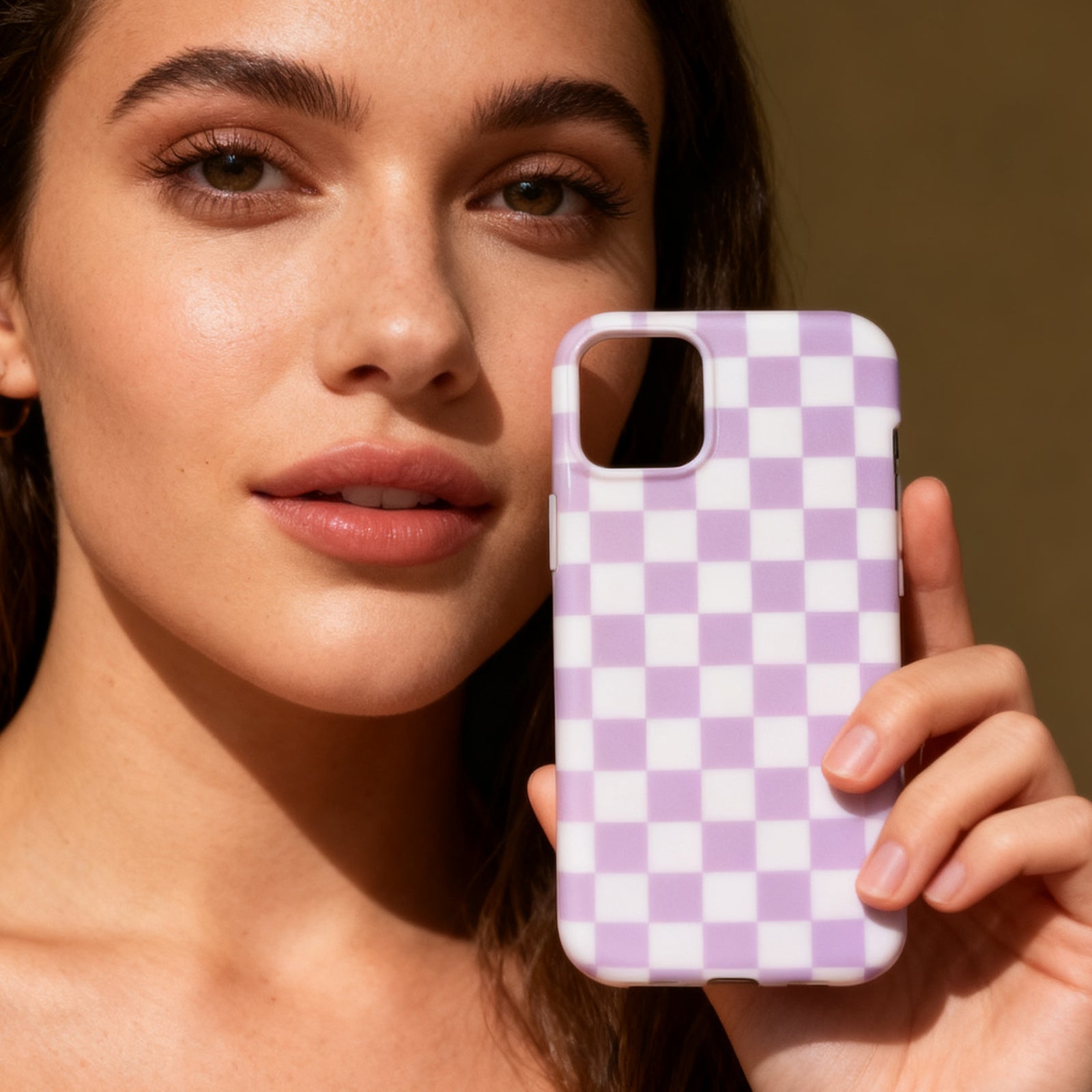 IPhone13Pro  Plaid Phone Case-3489,Single, Random Color